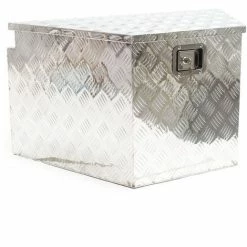 WILTEC Alukiste Mit Schloß Werkzeugkiste Alubox Deichselbox Transportkiste Alukiste Transportbox Staubox