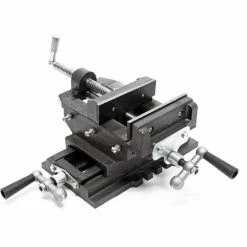 WILTEC Maschinenschraubstock Schraubstock2-Achsen 200 Mm Kreuztisch Frästisch Werkbank Arbeitstisch