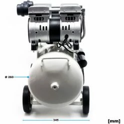 WILTEC Ölfreier Flüsterkompressor Druckluftkompressor Mit 50L Kessel, 2PS, 220l/m Und 2x750W -WILTEC SHOP 11745958 5