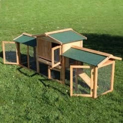 Alternative view of WILTEC XXL Hasenstall Kaninchenstall Freilauf Kleintierstall Kaninchenkäfig Hasenkäfig Kleintierkäfig