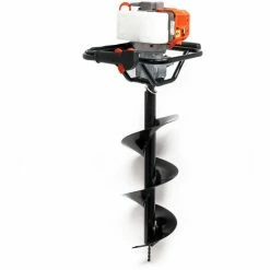 WILTEC Benzin Erdlochbohrer Set Mit 200 Mm Bohrer, 1,4 KW 1,9 PS 52ccm Pfahlbohrer Pflanzenbohrer