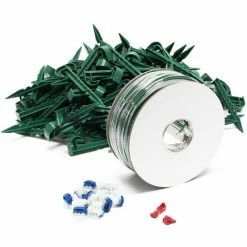 WILTEC Mähroboter Installations-Set Mit 150m Kabel Verzinnt, 150 Haken, 15 Verbinder Und 2 Anschlussklemmen