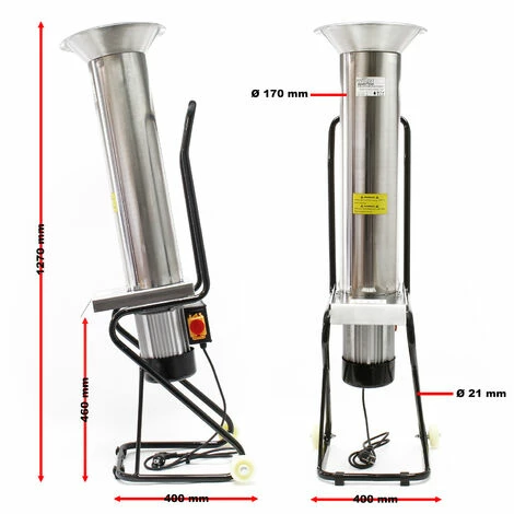 WILTEC Rollbarer Obsthäcksler Aus Edelstahl, 1100W 1,5PS 2800U/min Bis 1000 Kg/std. Kernobstschneidemühle 4 WILTEC Rollbarer Obsthäcksler Aus Edelstahl, 1100W 1,5PS 2800U/min Bis 1000 Kg/std. Kernobstschneidemühle – Bild 4