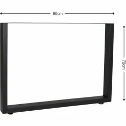 WILTEC Tischkufen Tischbeine Aus Vierkantprofilen 90x72cm Schwarz Pulverbeschichtet Tischgestell 5 WILTEC Tischkufen Tischbeine Aus Vierkantprofilen 90x72cm Schwarz Pulverbeschichtet Tischgestell -WILTEC SHOP 13230298 3
