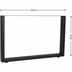 WILTEC Tischkufen Tischbeine Aus Vierkantprofil 100x72cm Schwarz Pulverbeschichtet Tischgestell Tischfüße -WILTEC SHOP 13230306 3