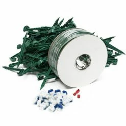 WILTEC Mähroboter Installations-Set Mit 250m Kabel Verzinnt, 250 Haken, 25 Verbinder Und 2 Anschlussklemmen