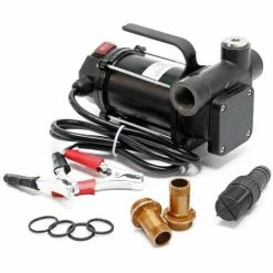 WILTEC Selbstansaugende Dieselpumpe, 80 L/min 550W 12V, 3m Ansaughöhe, Heizölpumpe Ölpumpe