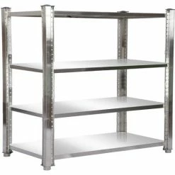 WILTEC Edelstahlregal 180 X 50 X 155 Cm Mit 4 Höhenverstellbaren Böden Für Den Gastronomiebereich