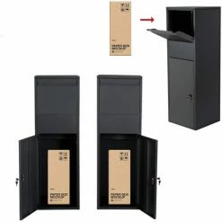 WILTEC Paketbox Standbriefkasten Weiß Paketannahme Für Zuhause Passend Für Pakete Der Größe S Und L 9 WILTEC Paketbox Standbriefkasten Weiß Paketannahme Für Zuhause Passend Für Pakete Der Größe S Und L -WILTEC SHOP 15360529 5