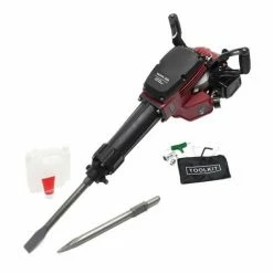 WILTEC Abbruchhammer 2.5 PS 55J Schlagstärke 1500 1/min Schlagzahl, Sechskantaufnahme, Mit 2 Meißeln