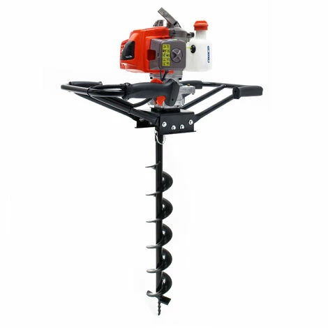 WILTEC Erdlochbohrer Set, 2-Personen-Bedienung mit 3 PS, 63,3 ccm 2-Takt-Motor mit Ø100mm Bohrschnecke WILTEC Erdlochbohrer Set, 2-Personen-Bedienung Mit 3 PS, 63,3 Ccm 2-Takt-Motor Mit Ø100mm Bohrschnecke -WILTEC SHOP 17370035 1