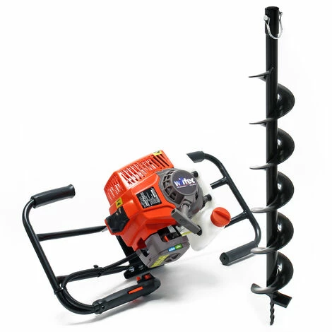 WILTEC Erdlochbohrer Set, 2-Personen-Bedienung mit 3 PS, 63,3 ccm 2-Takt-Motor mit Ø100mm Bohrschnecke WILTEC Erdlochbohrer Set, 2-Personen-Bedienung Mit 3 PS, 63,3 Ccm 2-Takt-Motor Mit Ø100mm Bohrschnecke -WILTEC SHOP 17370035 2