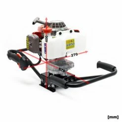 WILTEC Erdlochbohrer Set, 2-Personen-Bedienung Mit 3 PS, 63,3 Ccm 2-Takt-Motor Mit Ø100mm Bohrschnecke 2 WILTEC Erdlochbohrer Set, 2-Personen-Bedienung Mit 3 PS, 63,3 Ccm 2-Takt-Motor Mit Ø100mm Bohrschnecke -WILTEC SHOP 17370035 3