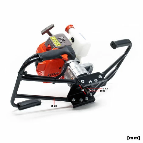 WILTEC Erdlochbohrer Set, 2-Personen-Bedienung mit 3 PS, 63,3 ccm 2-Takt-Motor mit Ø100mm Bohrschnecke WILTEC Erdlochbohrer Set, 2-Personen-Bedienung Mit 3 PS, 63,3 Ccm 2-Takt-Motor Mit Ø100mm Bohrschnecke -WILTEC SHOP 17370035 4