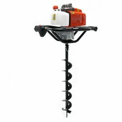 WILTEC Erdlochbohrer Set Mit 3 PS, 63,3 Ccm 2-Takt-Motor Mit Ø150mm Bohrschnecke