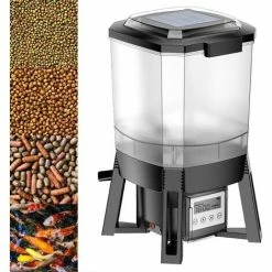 WILTEC CFF-206 Fischfutterautomat Solar Programmierbar 1-6 Fütterungen Pro Tag