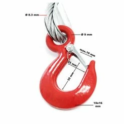 WILTEC Seilzug Bis 800 Kg Mit 20 M Seil Ø 8,3 Mm, Mit Abscherstift Und Lasthaken, Zum Ziehen/Spannen/Heben -WILTEC SHOP 19170265 5