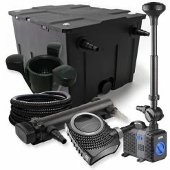 WILTEC SunSun 1-Kammer Set 60000l 36W UVC Teich Klärer NEO10000 80W Pumpe Schlauch Springbrunnen Skimmer