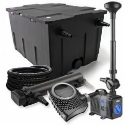 WILTEC SunSun 1-Kammer Filter Set 60000l 36W UVC Teich Klärer NEO10000 80W Pumpe Schlauch Springbrunnen