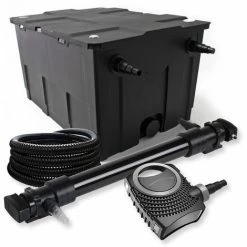 WILTEC SunSun 1-Kammer Filter Set 60000l 72W UVC 6er Teich Klärer NEO10000 80W Pumpe Schlauch