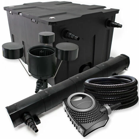 WILTEC Filter Set Aus Bio Teichfilter 60000l, 72W UVC Teichklärer, Pumpe, 25m Schlauch Und Skimmer 1 WILTEC Filter Set Aus Bio Teichfilter 60000l, 72W UVC Teichklärer, Pumpe, 25m Schlauch Und Skimmer