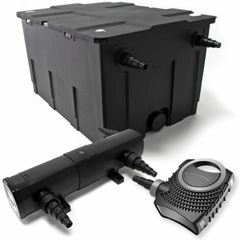 WILTEC Set: Bio Teichfilter 60000l SuperEco 80W Teichpumpe 36W UVC Teichklärer 1 WILTEC Set: Bio Teichfilter 60000l SuperEco 80W Teichpumpe 36W UVC Teichklärer