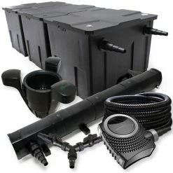 WILTEC SunSun Filter Set 90000l Teich 72W Teichklärer NEO10000 80W Pumpe 25m Schlauch Skimmer SK40