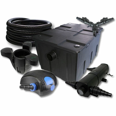 WILTEC SunSun Filter Set Für 60000l Teich Mit 24W Teichklärer Und 100W ECO Pumpe 25m Schlauch Skimmer SK30 1 WILTEC SunSun Filter Set Für 60000l Teich Mit 24W Teichklärer Und 100W ECO Pumpe 25m Schlauch Skimmer SK30