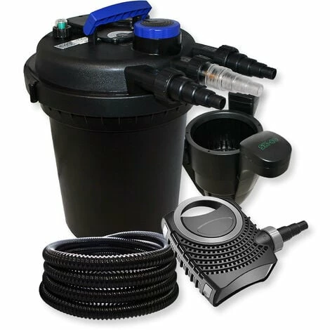 WILTEC Druckfilter Set aus 10000l Filter, UVC Klärer mit 11W, 70W Pumpe, 25m Schlauch und Skimmer WILTEC Druckfilter Set Aus 10000l Filter, UVC Klärer Mit 11W, 70W Pumpe, 25m Schlauch Und Skimmer -WILTEC SHOP 2387786 1