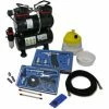 WILTEC Profi Airbrush Kompressor Set AS196 Mit 2 Airbrushpistolen Und Umfangreichem Zubehör