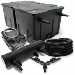WILTEC SunSun Filter Set Für 60000l Teich 18W Teichklärer NEO8000 70W Pumpe 25m Schlauch