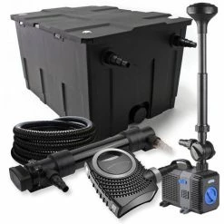 WILTEC SunSun 1-Kammer Filter Set 60000l 36W UVC Teich Klärer NEO10000 80W Pumpe Schlauch Springbrunnen
