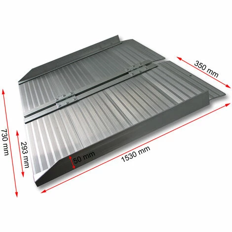 WILTEC Rollstuhl Rampe Rollstuhlrampe Aluminium Klappbar 150 Cm Bis 270 Kg Mobil Faltbar Flachrampe 3 WILTEC Rollstuhl Rampe Rollstuhlrampe Aluminium Klappbar 150 Cm Bis 270 Kg Mobil Faltbar Flachrampe – Bild 3