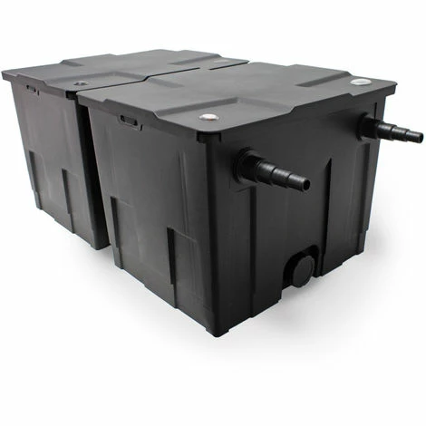 WILTEC SunSun 2-Kammer Filter Set 60000l 18W UVC 3er Teich Klärer NEO8000 70W Pumpe 2 WILTEC SunSun 2-Kammer Filter Set 60000l 18W UVC 3er Teich Klärer NEO8000 70W Pumpe – Bild 2