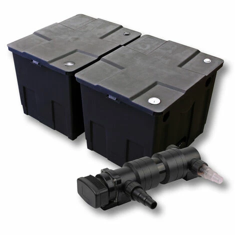 WILTEC SunSun 2-Kammer Filter Set Für 60000l Teich Mit 18W UVC 6er Teichklärer 1 WILTEC SunSun 2-Kammer Filter Set Für 60000l Teich Mit 18W UVC 6er Teichklärer