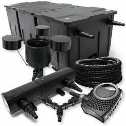 WILTEC SunSun Filter Set 90000l Teich 36W Teichklärer NEO10000 80W Pumpe 25m Schlauch Skimmer