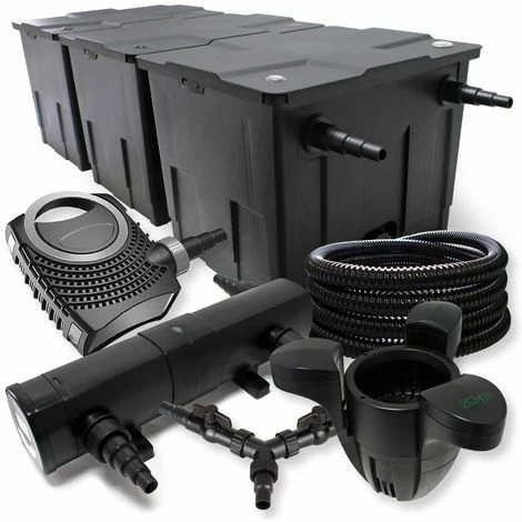 WILTEC SunSun Filter Set Für 90000l Teich 24W Teichklärer NEO8000 70W Pumpe 25m Schlauch Skimmer SK30 1 WILTEC SunSun Filter Set Für 90000l Teich 24W Teichklärer NEO8000 70W Pumpe 25m Schlauch Skimmer SK30