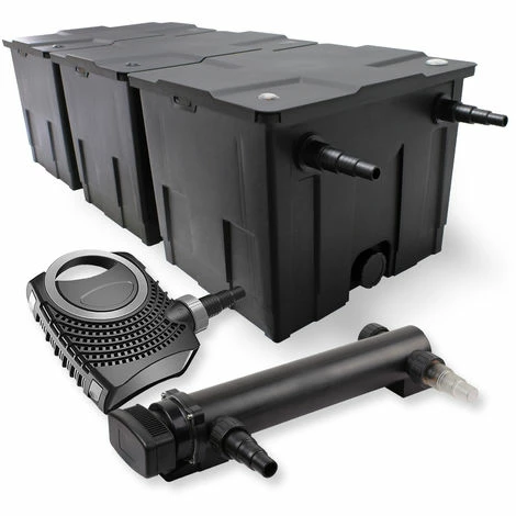 WILTEC SunSun 3-Kammer Filter Set 90000l 36W UVC 3er Teich Klärer NEO8000 70W Pumpe 1 WILTEC SunSun 3-Kammer Filter Set 90000l 36W UVC 3er Teich Klärer NEO8000 70W Pumpe