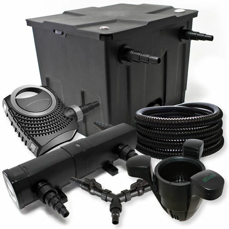 WILTEC Filter Set Für 12000l Teich 18W Teichklärer NEO8000 70W Pumpe 25m Schlauch Skimmer SK40 1 WILTEC Filter Set Für 12000l Teich 18W Teichklärer NEO8000 70W Pumpe 25m Schlauch Skimmer SK40