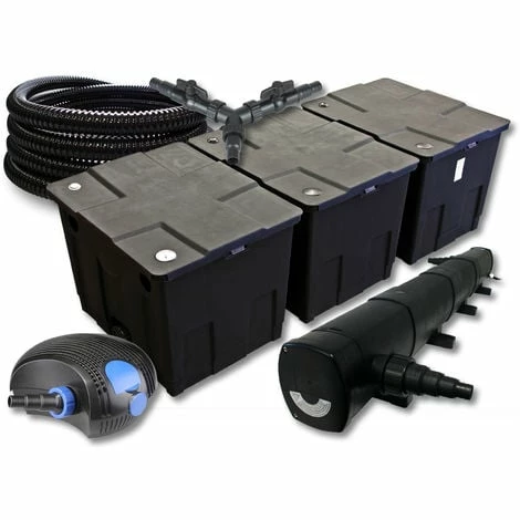 WILTEC SunSun Filter Set Für 90000l Teich Mit 72W Teichklärer Und 100W ECO Pumpe 25m Schlauch 1 WILTEC SunSun Filter Set Für 90000l Teich Mit 72W Teichklärer Und 100W ECO Pumpe 25m Schlauch