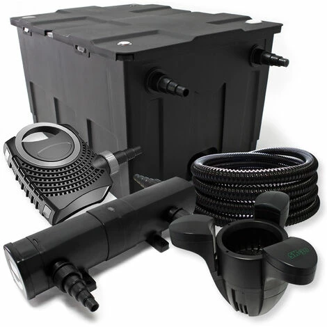 WILTEC Filter Set Aus Bio Teichfilter 60000l, 18W UVC Klärer, 80W Pumpe, Schlauch,Fontänenpumpe U. Skimmer 1 WILTEC Filter Set Aus Bio Teichfilter 60000l, 18W UVC Klärer, 80W Pumpe, Schlauch,Fontänenpumpe U. Skimmer