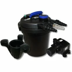 WILTEC Druckfilter Set 6000l 11W UVC Teichklärer 65W Teichpumpe Skimmer 40