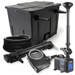WILTEC SunSun 1-Kammer Filter Set 12000l 36W UVC Teich Klärer NEO10000 80W Pumpe Schlauch Springbrunnen