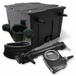 WILTEC SunSun 1-Kammer Filter Set 60000l 36W UVC Teich Klärer NEO8000 70W Pumpe Schlauch Skimmer