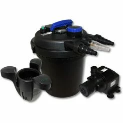 WILTEC Druckfilter Set 6000l 11W UVC Teichklärer 65W Teichpumpe Skimmer 30