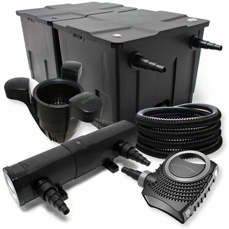 WILTEC Filter Set Aus Bio Teichfilter 60000l, 24W UVC Klärer, 80W Pumpe, Schlauch,Fontänenpumpe U. Skimmer 1 WILTEC Filter Set Aus Bio Teichfilter 60000l, 24W UVC Klärer, 80W Pumpe, Schlauch,Fontänenpumpe U. Skimmer