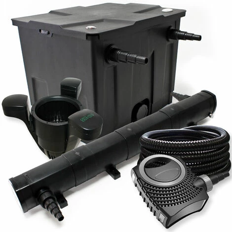 WILTEC Filter Set Aus Bio Teichfilter 60000l Und UVC Teichklärer Mit 24W, 80W Pumpe Und 25m Schlauch 1 WILTEC Filter Set Aus Bio Teichfilter 60000l Und UVC Teichklärer Mit 24W, 80W Pumpe Und 25m Schlauch