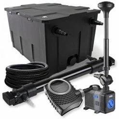 WILTEC SunSun 1-Kammer Filter Set 60000l 72W UVC Teich Klärer NEO10000 80W Pumpe Schlauch Springbrunnen