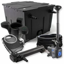 WILTEC SunSun 1-Kammer Set 60000l 24W UVC Teich Klärer NEO8000 70W Pumpe Schlauch Springbrunnen Skimmer