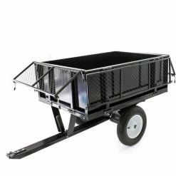 WILTEC Kippanhänger 114x76x30cm Mit Gitter Und Abnehmbaren Seitenwänden Universelle Anhängerverbindung -WILTEC SHOP 2390608 3